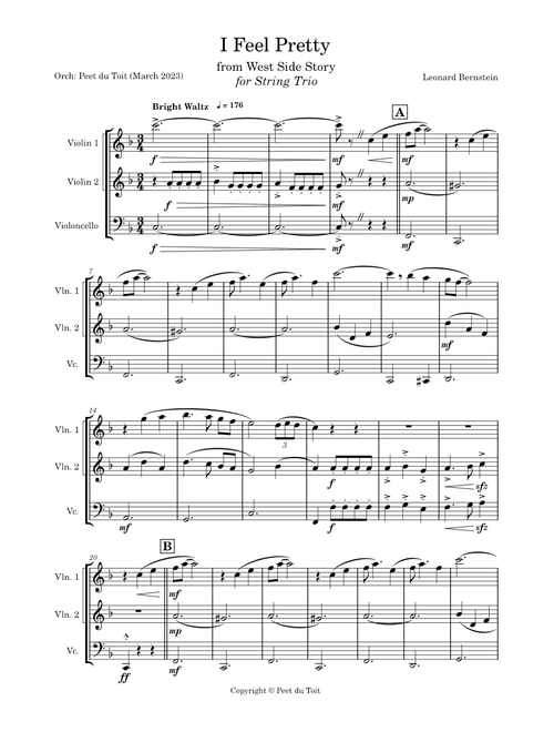 I feel pretty from West Side Story – Leonard Bernstein