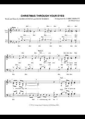 Free Christmas Through Your Eyes by Gloria Estefan sheet music
