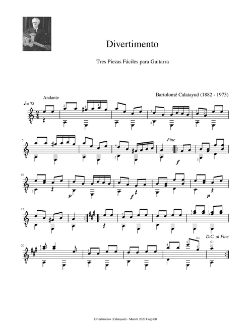 Divertimento - Calatayud, Bartolomé (1882 - 1973)