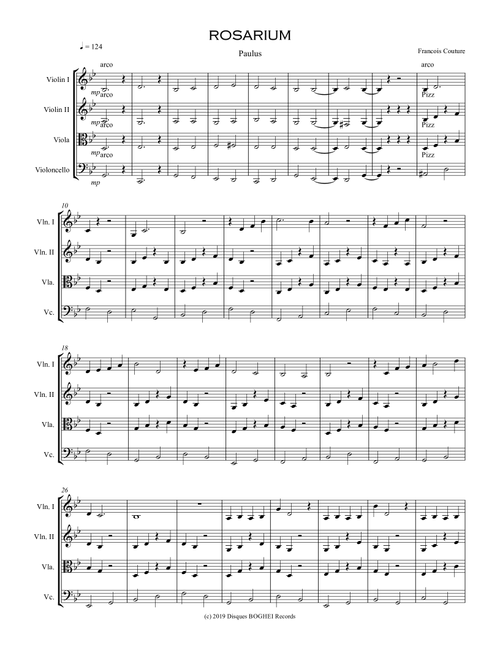 ROSARIUM-Paulus - Francois Couture (String Quartet)