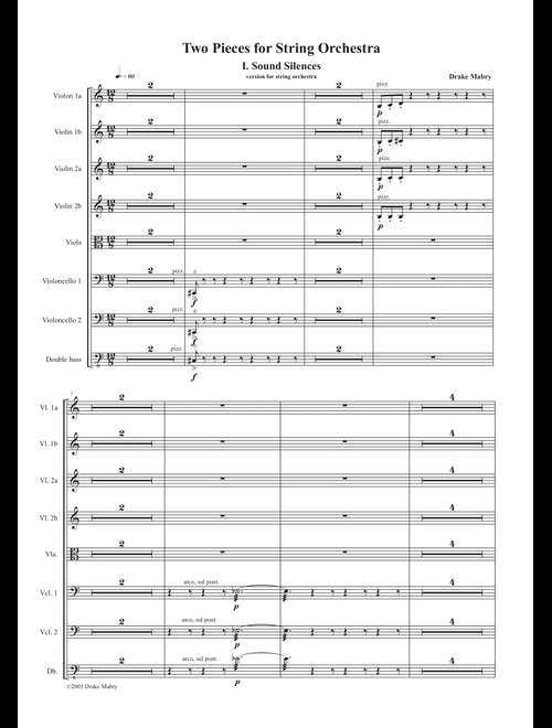 Two Pieces for String Orchestra - Drake Mabry (Orchestra)
