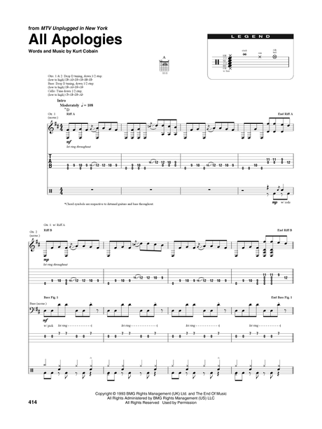 Discover Nirvana - Unplugged in New York by nirvana on MuseScore