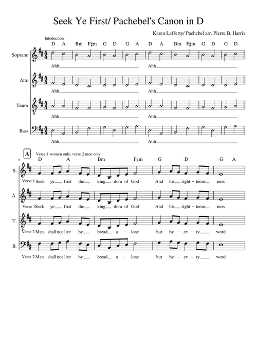 Seek Ye First/ Pachebel's Canon in D