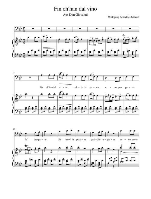 Fin ch'han dal vino Don-Giovanni Mozart
