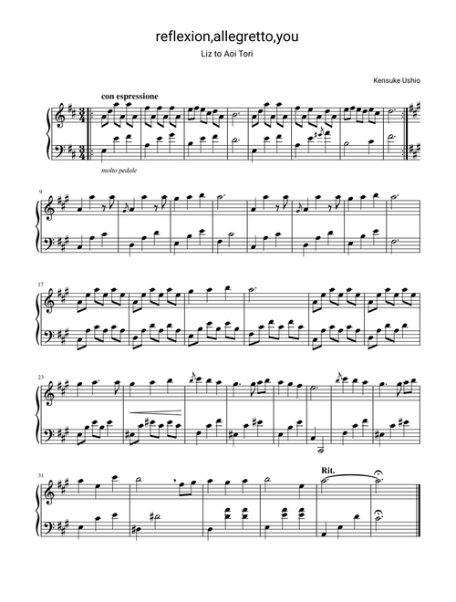 reflexion,allegretto,you