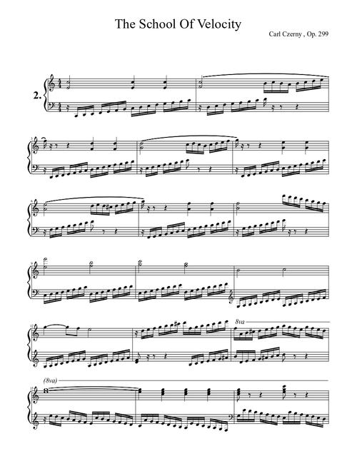 Czerny - School Of Velocity - Op. 299 No. 2