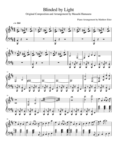 Final Fantasy XIII - Blinded by Light (Piano)