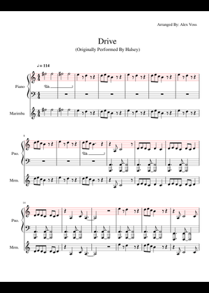 Drive- Halsey Sheet Music for Piano (Solo) easy | MuseScore.com
