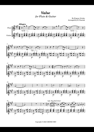 Valse – Evgeny Grinko Sheet music for Piano (Solo) Easy | Musescore.com