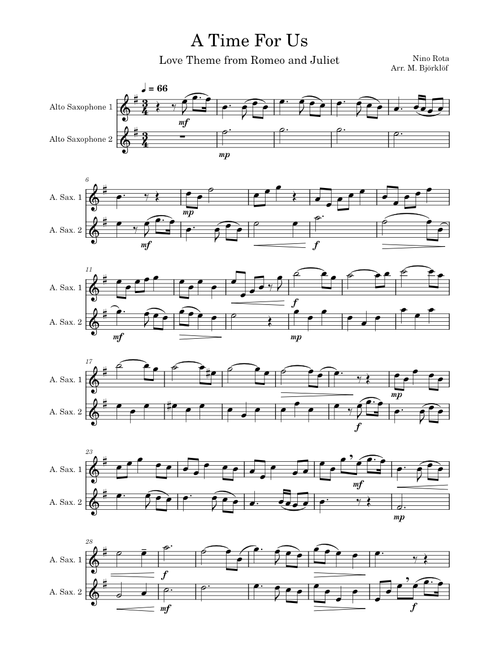A Time For Us (Love Theme from Romeo and Juliet) – Nino Rota (duet)