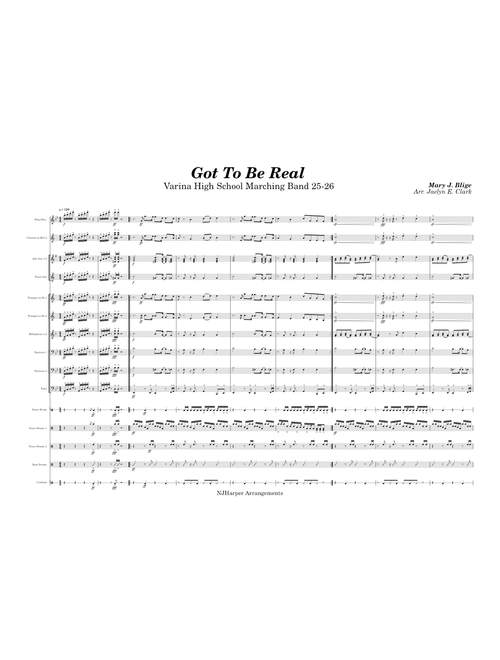 Got To Be Real- Arr. J.Clark
