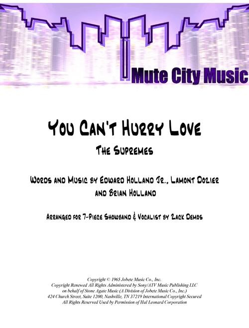 You Can't Hurry Love (Arr. Zack Demos) - The Supremes (Large Ensemble)