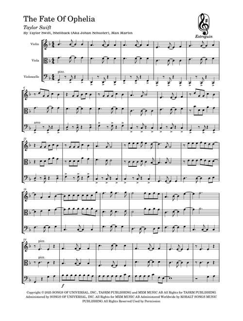 The Fate Of Ophelia (Arr. Estreguin) - Taylor Swift (String Ensemble)