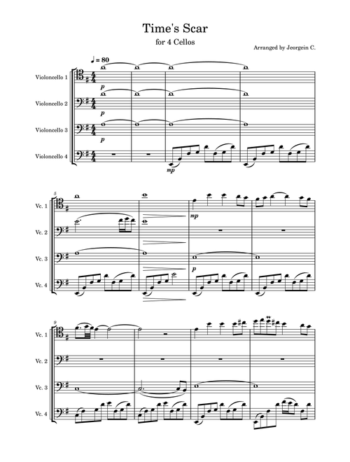 Chrono Cross -Scars Of Time- (Arr. Jeorgein Calixtus) - Yasunori Mitsuda (String Quartet)