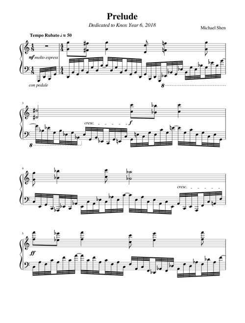 Prelude - Dedicated to Knox Year 6, 2018