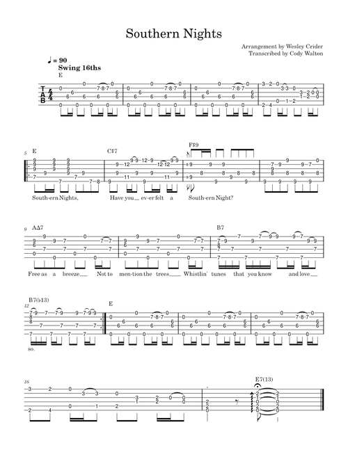 Southern Nights - Glen Campbell