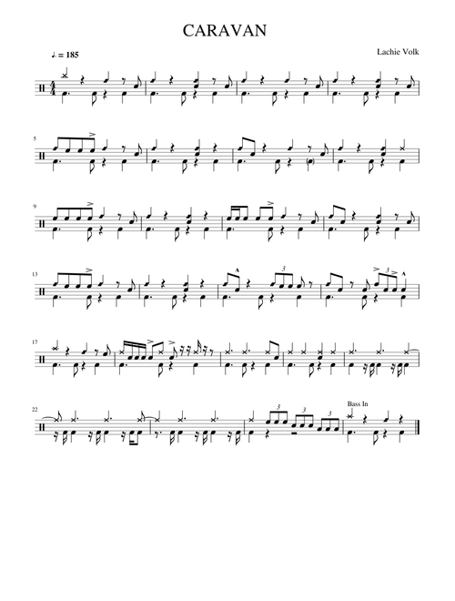 CARAVAN Whiplash Intro Solo DRUMS