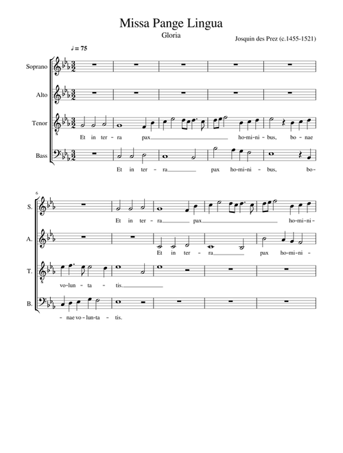 Missa Pange Lingua: Gloria