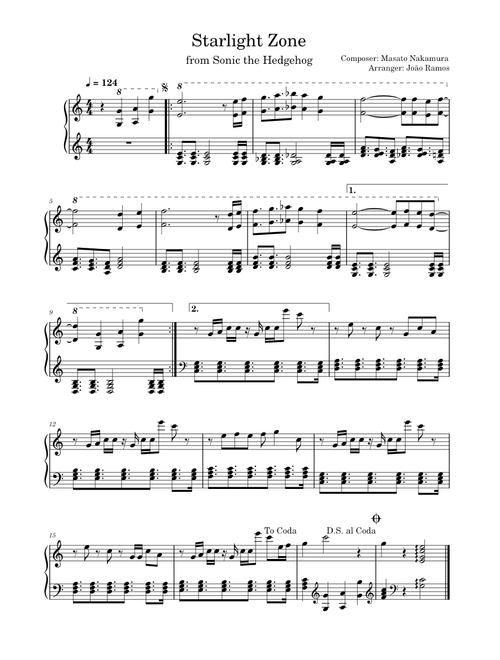Starlight Zone - Sonic The Hedgehog 1 – Masato Nakamura StH 6 Starlight Zone
