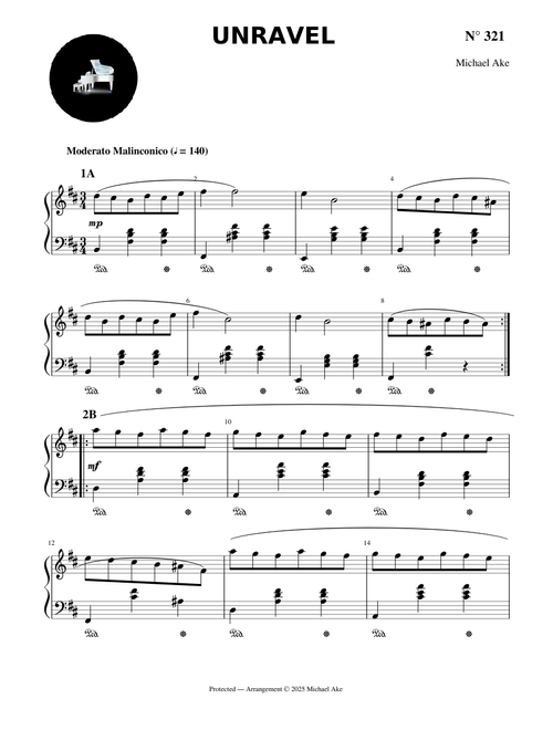 Unravel (Waltz in Bm) - Michael Ake