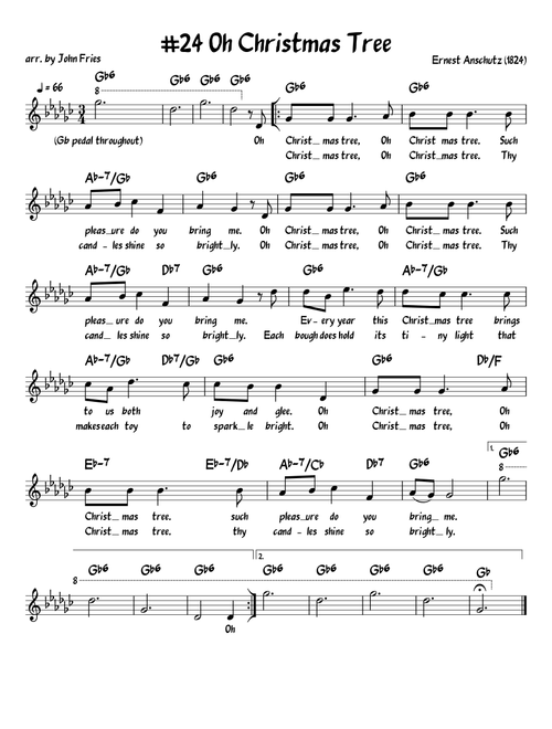 Oh Christmas Tree (Arr. John Fries) - John Joseph Capek, Diana Williamson (Piano-Vocal-Guitar (Piano Accompaniment))