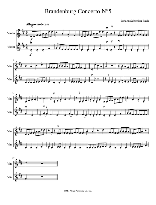 Brandenburg Concerto N°5