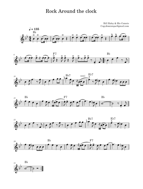 Rock around the clock – Bill Haley & His Comets 1952 (orgue)