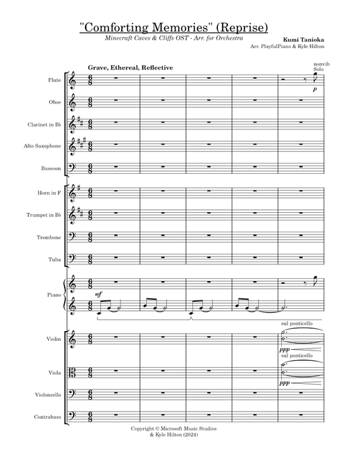 Comforting Memories By Kumi Tanioka from Minecraft - For Orchestra