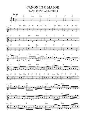 Canon In D Chords Guitar