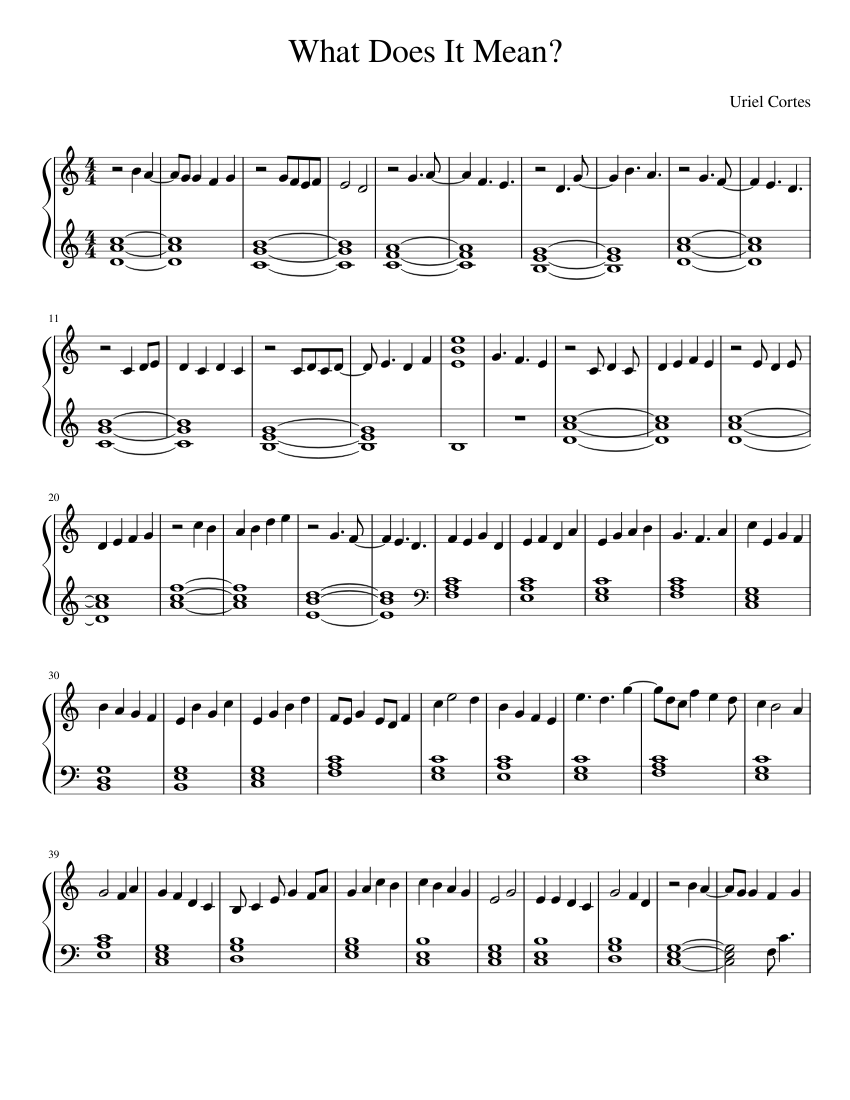 What Does It Mean? Sheet music for Piano (Solo)