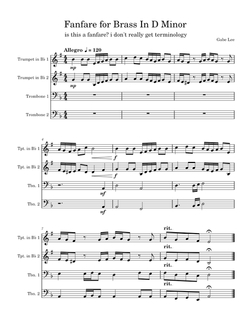 Fanfare for Brass (pilot piece :))