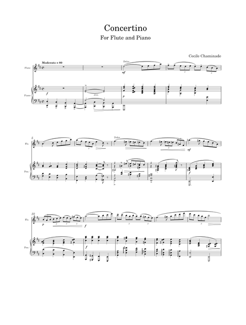 Concertino pour Flûte, Op.107 – Cécile Chaminade