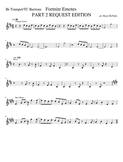 Fortnite Emotes PART 2 REQUEST EDITION Bb Trumpet