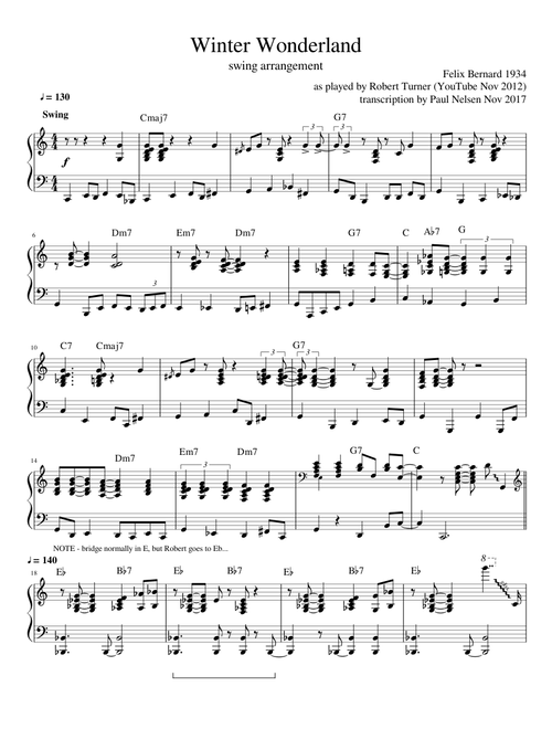 Winter Wonderland - jazz arrangement