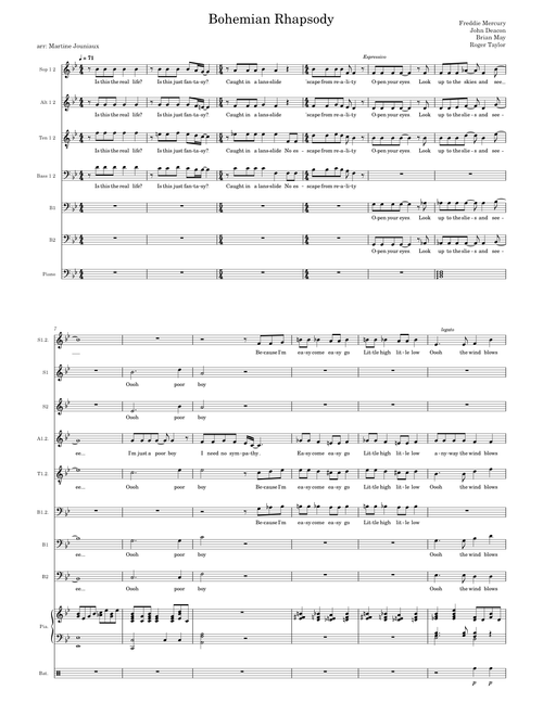 Bohemian rhapsody – Queen Bohemian Rhapsody SSAATTBB