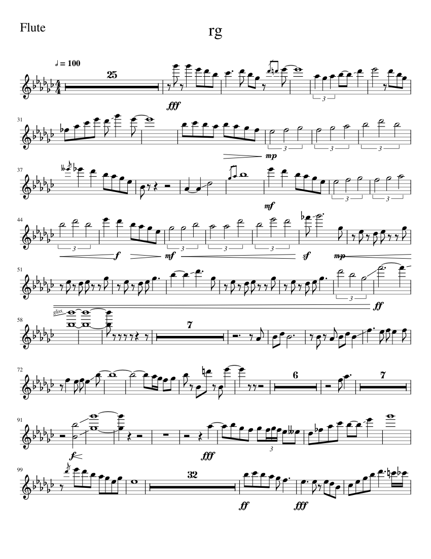 Zach Jazz Flute Sheet music for Flute Solo Musescore