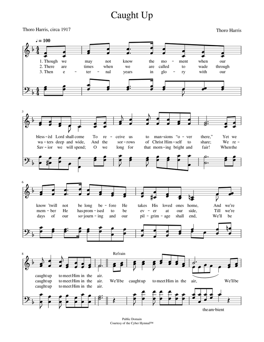Caught up - Thoro Harris Sheet Music for Piano (Piano Duo