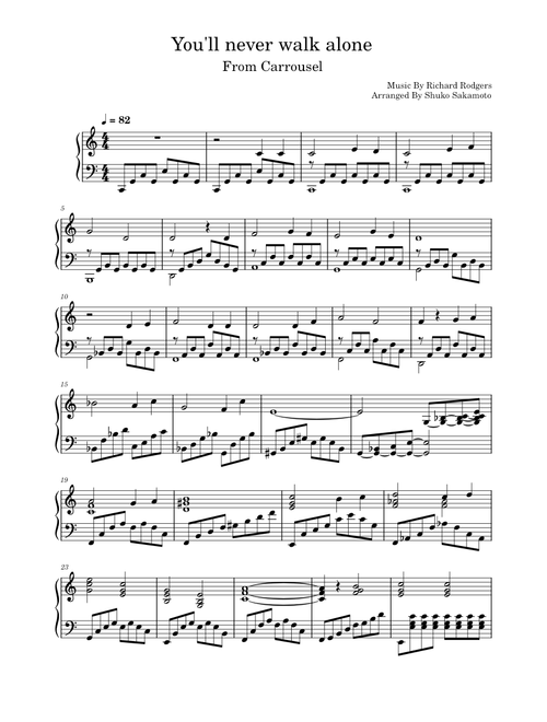 You'll Never Walk Alone – Richard Rodgers ( From Carrousel )