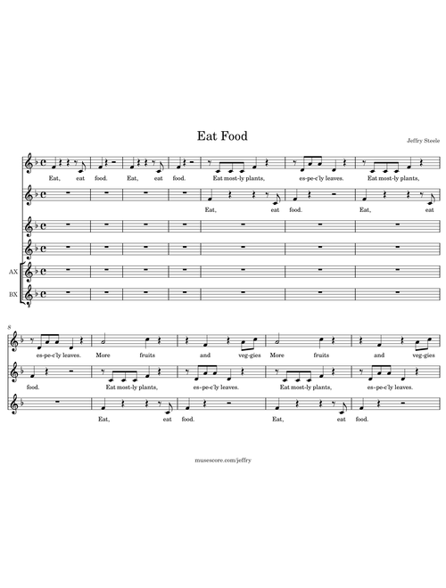 Steele: Eat Food [4-pt round w/xylophones]