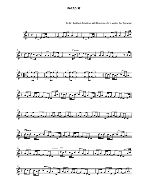 Paradise (Arr. Sidnei Santos) - Coldplay (Violin Solo)