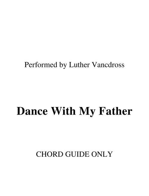 Dance With My Father (Arr. RWM) - Kellie Coffey, Luther Vandross (Lead Sheet - Fake Book)