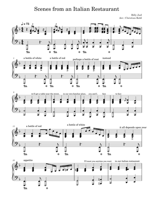 Scenes from an italian restaurant – Billy Joel