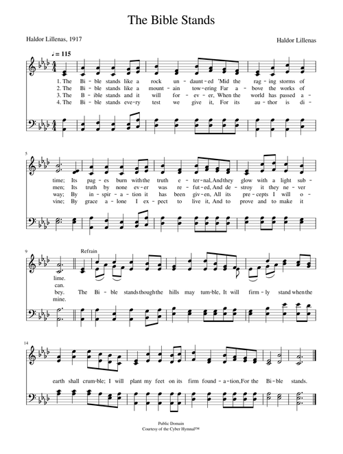 The bible stands - Haldor Lillenas