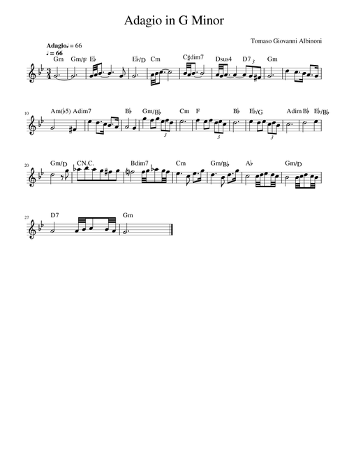 Albinoni - Adagio in G minor