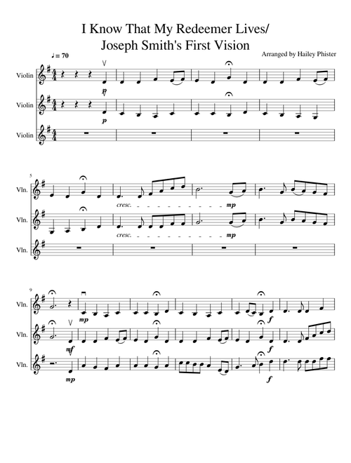 I Know That My Redeemer Lives/ Joseph Smith's First Prayer