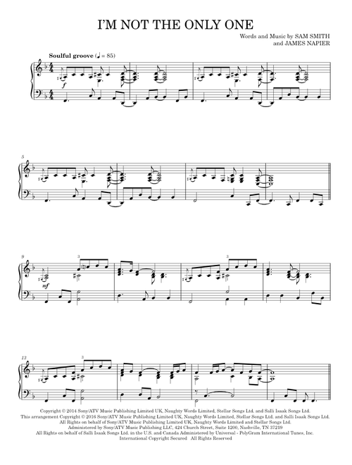 I'm Not The Only One - Sam Smith (Piano Solo)
