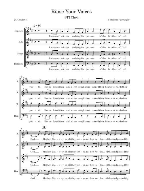 Riase Your Voices - M. Gregorio