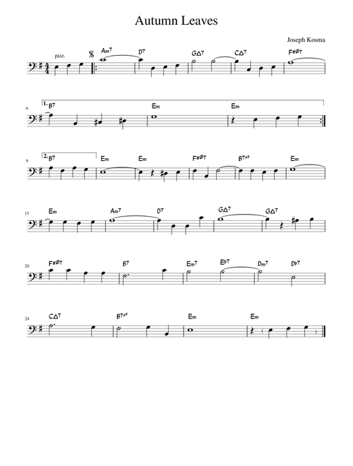 Autumn Leaves - Double bass