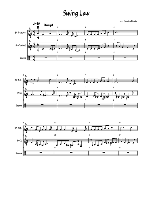 Swing Low, Sweet Chariot Trumpet-clar. duet