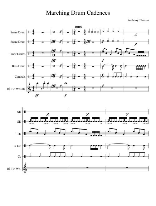Marching Band Drum Cadences